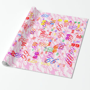 Papel De Regalo Nubes rosadas festivas decoración
