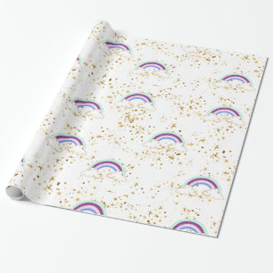 Papel De Regalo Nubes Y Estrellas De Arcos De Lluvia