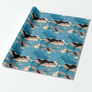Papel De Regalo Nubes y lluvia