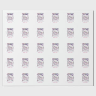 Papel De Regalo Núcleo de Cristal Unicornio Diseño de Vector Adora
