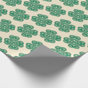Papel de regalo Nudo Celta de Trébol Verde Afortun