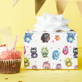Papel De Regalo Nuestra fiesta de cumpleaños de pequeños monstruos