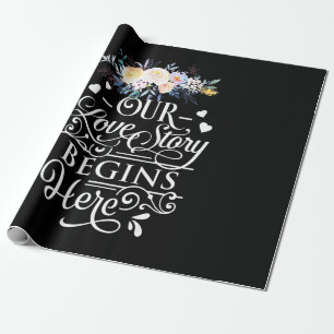 Papel De Regalo Nuestra historia de amor empieza aquí