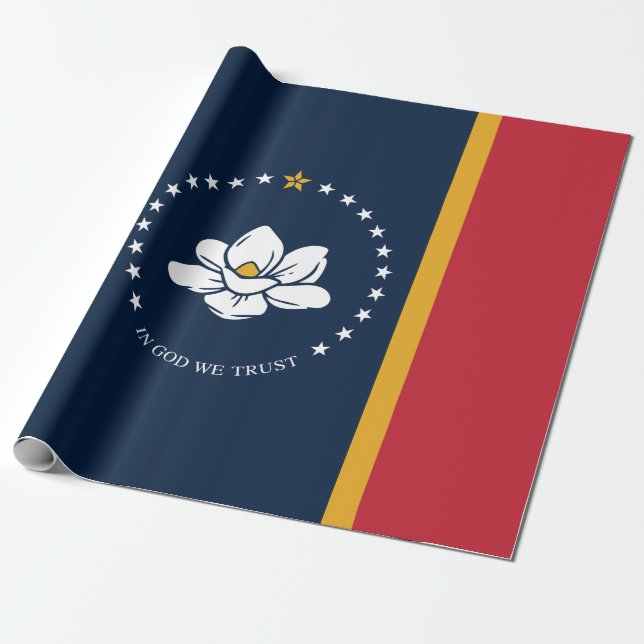 Papel De Regalo Nueva bandera de estado de Mississipi (Desenrollado)