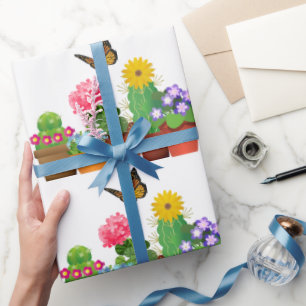 Papel De Regalo Nueva Casa Nuevo Jardín Flor Craft