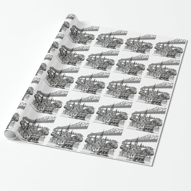 Papel De Regalo Nueva Orleans Louisiana (Desenrollado)