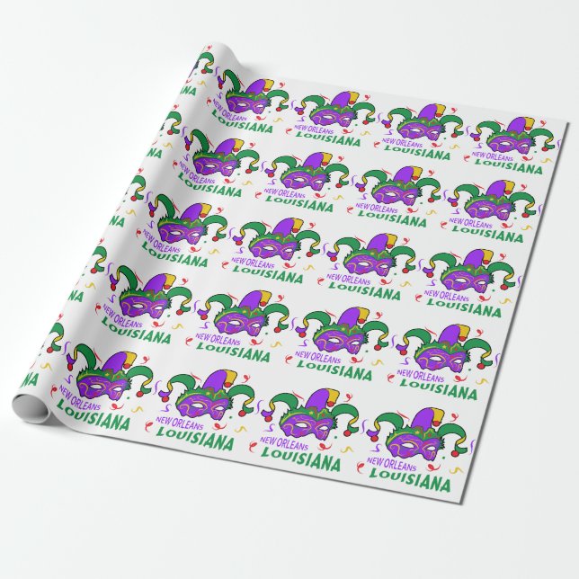 Papel De Regalo Nueva Orleans Louisiana (Desenrollado)