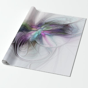 Papel De Regalo Nueva vida, arte abstracto colorido de fantasía fr