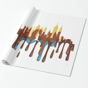 PAPEL DE REGALO NUEVA YORK, HORIZONTE YBB DE NY -