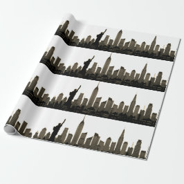 Papel De Regalo Nueva York Skyline Black Big Apple Ciudad moderna