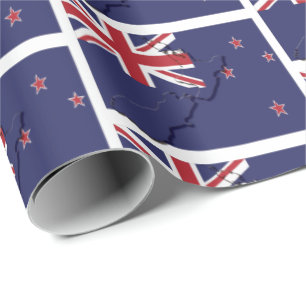 Papel De Regalo NUEVA ZELANDA   Aotearoa   Bandera de Nueva Zeland
