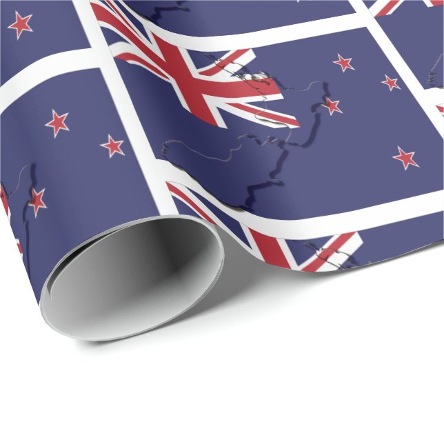 Papel De Regalo NUEVA ZELANDA | Aotearoa | Bandera de Nueva Zeland (Esquina del rollo)