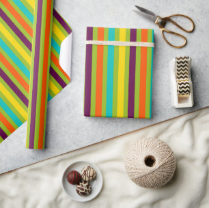 Papel De Regalo Nuevas Rayas Retro