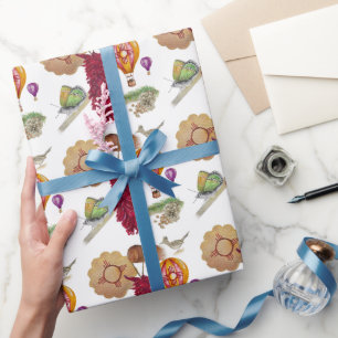 Papel De Regalo Nuevo México Rojo Chile Pinõn Zia Globo de aire ca