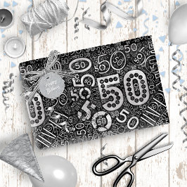 Papel De Regalo Número de cumpleaños Nube de Word Cincuenta D ID27