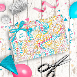 Papel De Regalo Número de cumpleaños Nube de Word Cuarenta B ID270