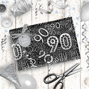 Papel De Regalo Número de cumpleaños Nube de Word Noventa D ID270