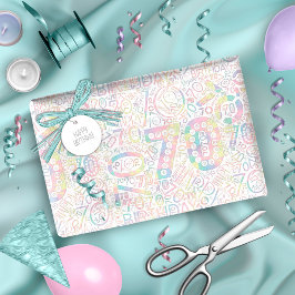 Papel De Regalo Número de cumpleaños Nube de Word Setenta A ID270