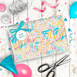 Papel De Regalo Número de cumpleaños Nube de Word Setenta B ID270