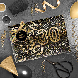 Papel De Regalo Número de cumpleaños Nube de Word Treinta C ID270