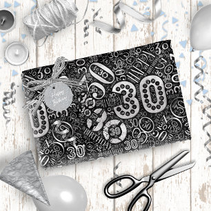 Papel De Regalo Número de cumpleaños Nube de Word Treinta D ID270