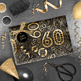 Papel De Regalo Número de cumpleaños Word Cloud Sesenta C ID270