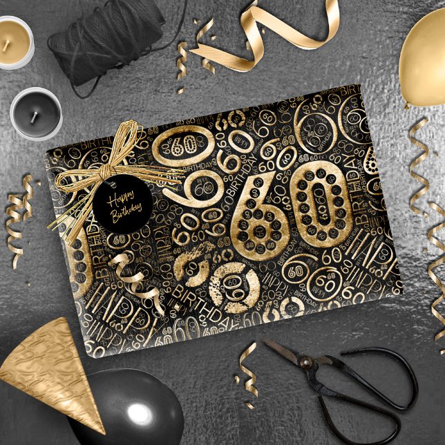 Papel De Regalo Número de cumpleaños Word Cloud Sesenta C ID270 (Subido por el creador)