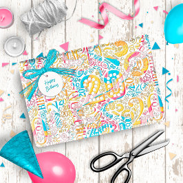 Papel De Regalo Número de cumpleaños Word Cloud Twenty B ID270