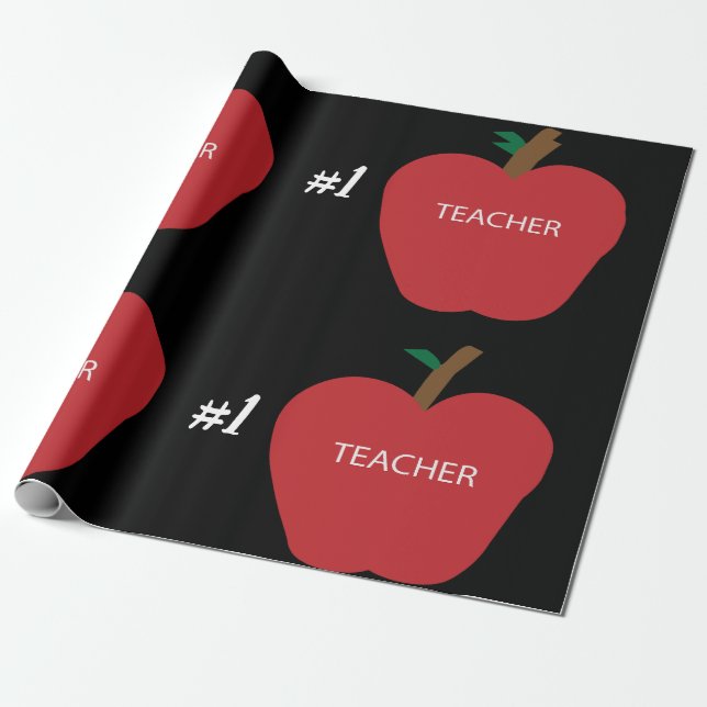 Papel de Regalo Número Uno Profesor (Desenrollado)