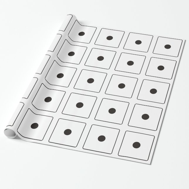 Papel De Regalo Números DICE de pips 1 + su backgr. (Desenrollado)