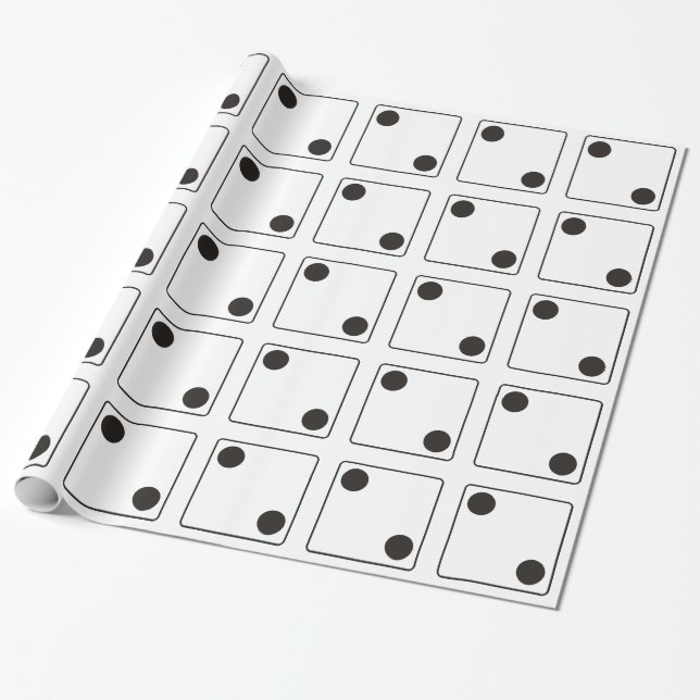 Papel De Regalo Números DICE de pips 2 + su backgr. (Desenrollado)