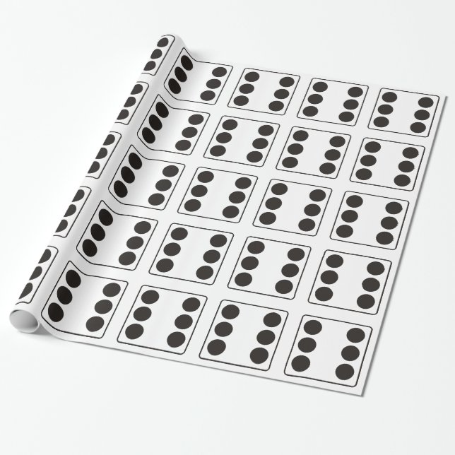 Papel De Regalo Números DICE de pips 6 + tu backgr. (Desenrollado)