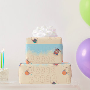 Papel De Regalo Números En La Arena