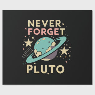 Papel De Regalo Nunca Olvides la Ciencia Espacial de Plutón