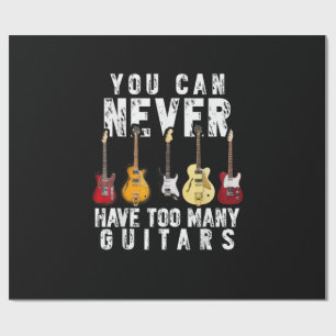 Papel De Regalo Nunca Puedes Tener Demasiadas Guitarras Música Div