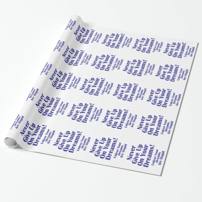 Papel De Regalo Nunca rendirse (Desenrollado)