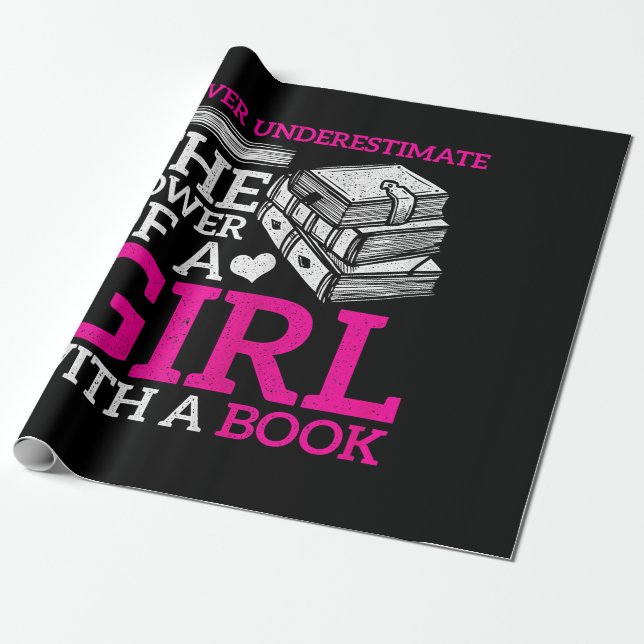 Papel De Regalo Nunca Subestimes El Poder De Una Chica Con Un Boo (Desenrollado)