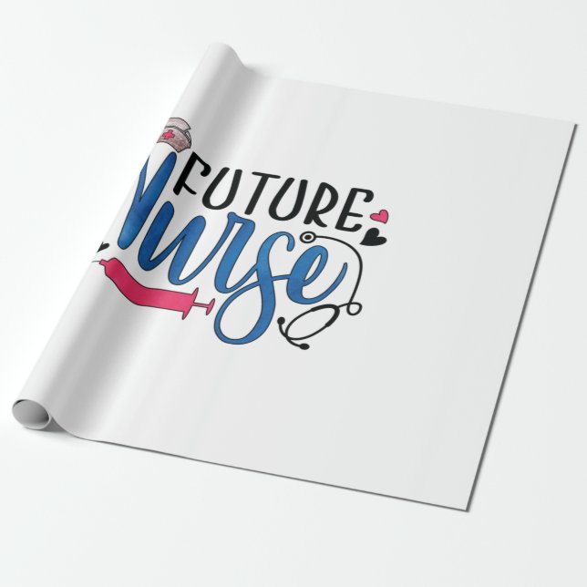 Papel De Regalo Nurse Gift | Future Nurse (Desenrollado)