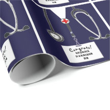 Nurse Graduation Gift Wrapping Paper