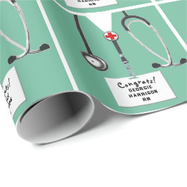 Papel De Regalo Nurse Graduation Gift Wrapping Paper