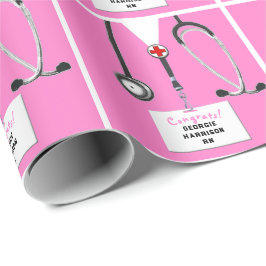 Papel De Regalo Nurse Graduation Gift Wrapping Paper