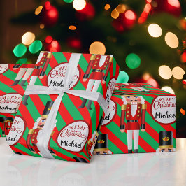 Papel De Regalo Nutcracker Añadir el nombre de la banda de Navidad