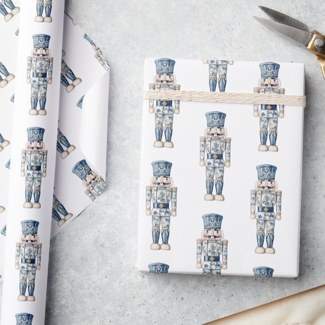 Papel De Regalo Nutcracker, Navidades de la Chinoiserie azul y bla (Subido por el creador)