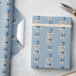 Papel De Regalo Nutcracker, Navidades de la Chinoiserie azul y bla