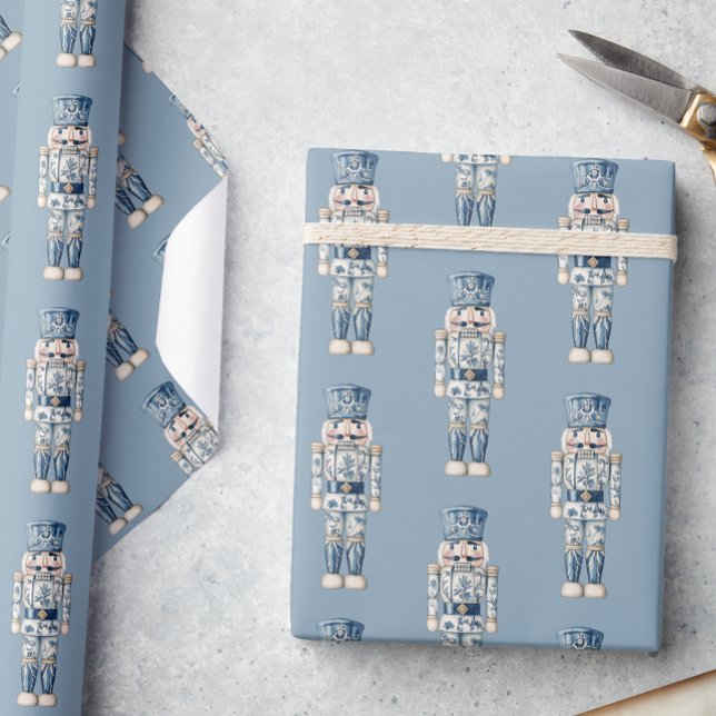Papel De Regalo Nutcracker, Navidades de la Chinoiserie azul y bla (Subido por el creador)