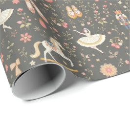 Papel De Regalo Nutcracker Suite Ballerina Horario Gray