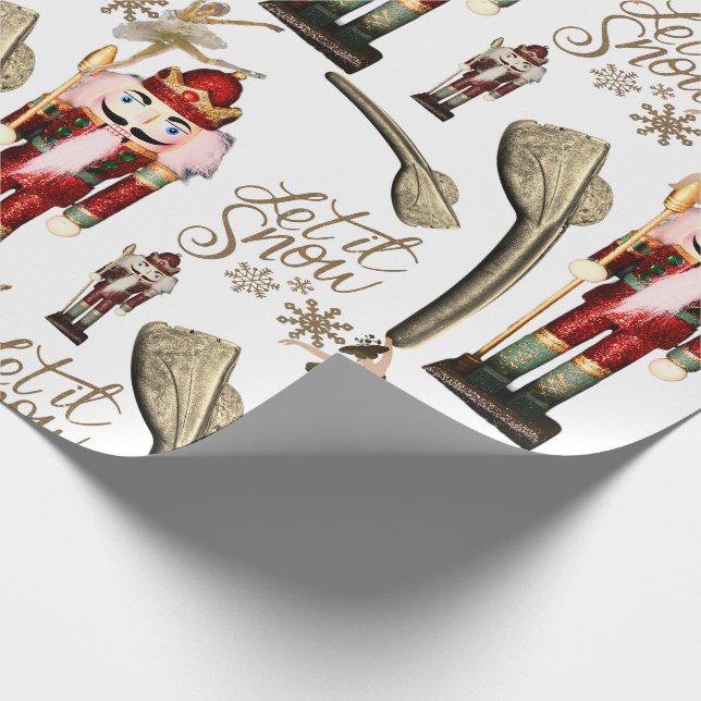 Papel De Regalo Nutcracker Suite Ballerina Navidades que la nieve (Esquina)