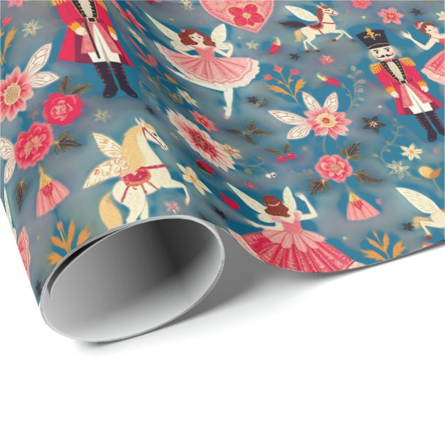 Papel De Regalo Nutcracker Suite Sugar Plum Caballos Voladores de  (Esquina del rollo)