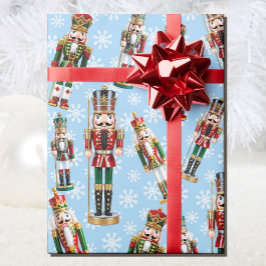 Papel De Regalo Nutcracker Toss on Snow Christmas Roll of