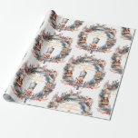 Papel De Regalo Nutcracker Wreath Merry Christmas<br><div class="desc">Envuelve tus regalos con estilo con nuestro papel de envolver a nuestros Navidades Wreath modernos y modernos. Abran el espíritu de la temporada con este patrón contemporáneo de Navidades de la guirnalda de los Nutcracker que es a la vez elegante y de moda. Eleva tu juego de regalos y haz...</div>